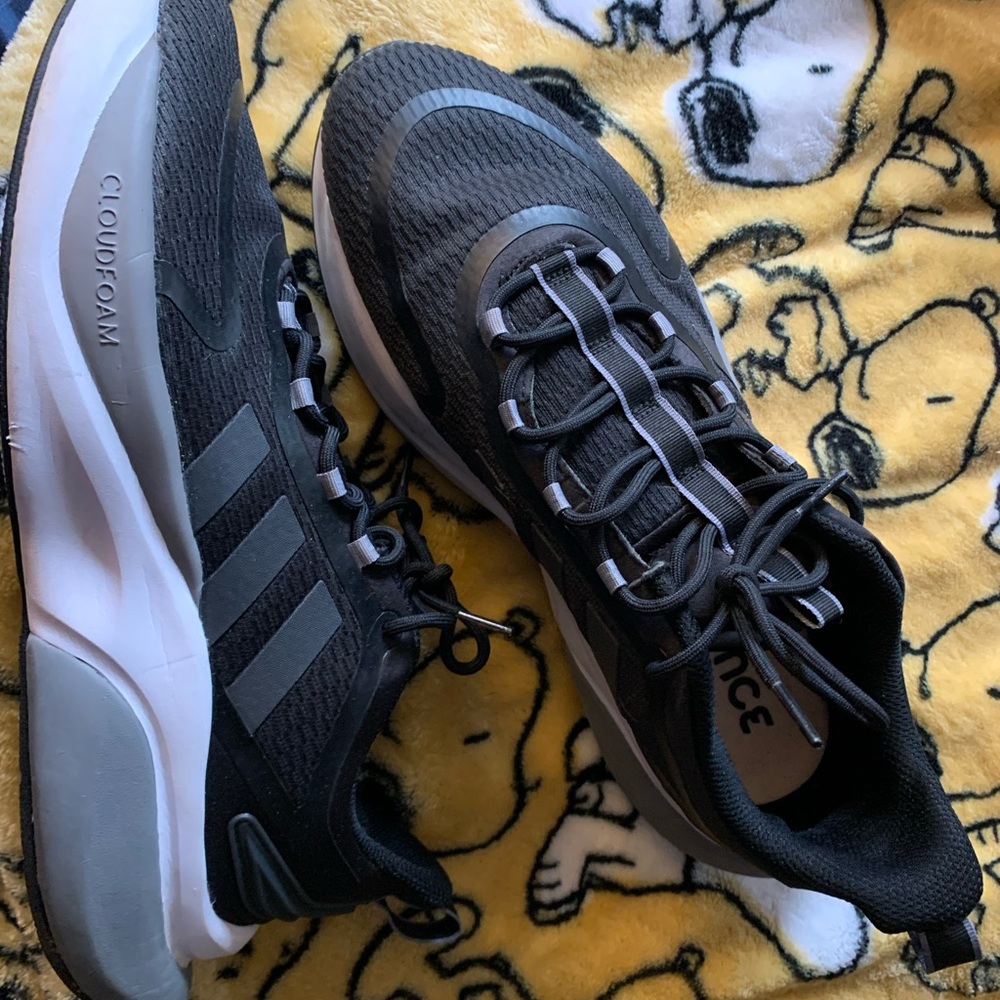 Adidas Black and Gray Athletic Shoes